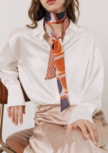 Load image into Gallery viewer, &quot;Modular&quot; Silk Skinny Scarf - Orange
