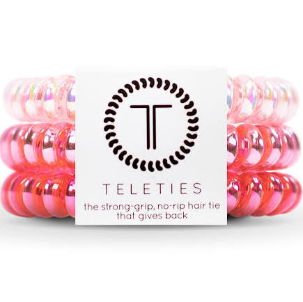 Teleties Think Pink Hair Ties Bracelets Fabric Hair